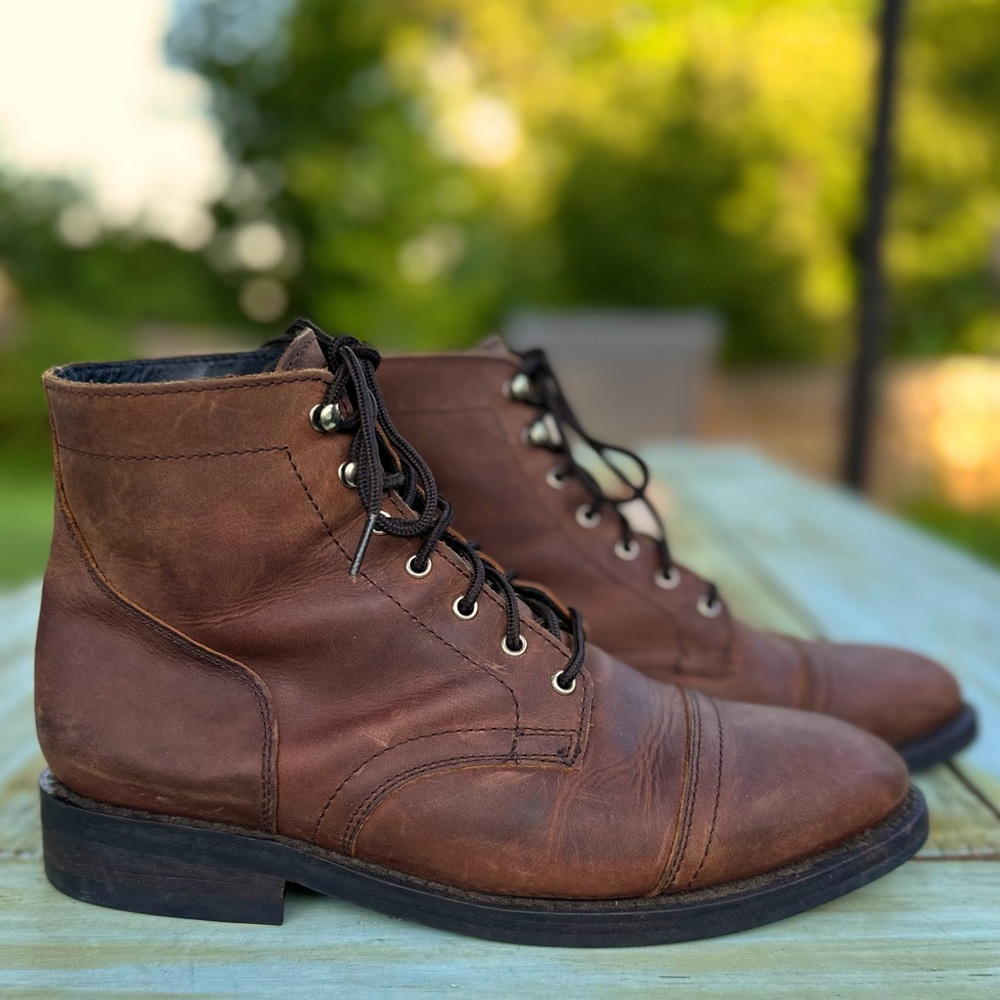 TBC “Everyday” Brown Lace-Up Leather Boots